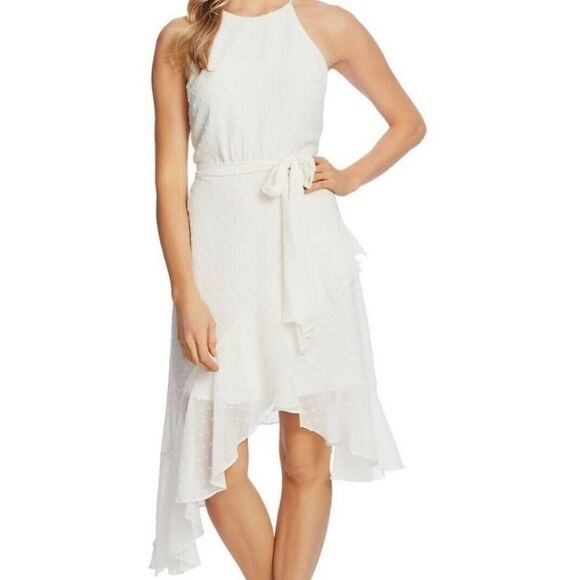 CeCe Cascade Ruffle Sleeveless Halter Dress - Picture 1 of 6